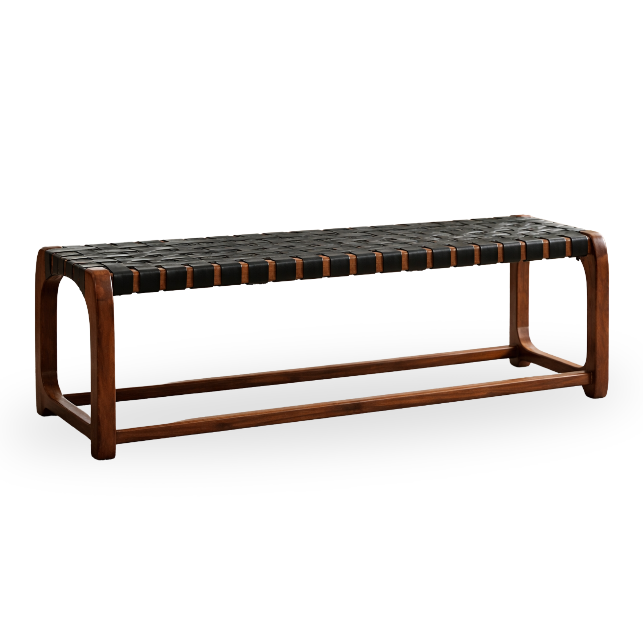 ARCHUVE LEATHER STRIP BENCH