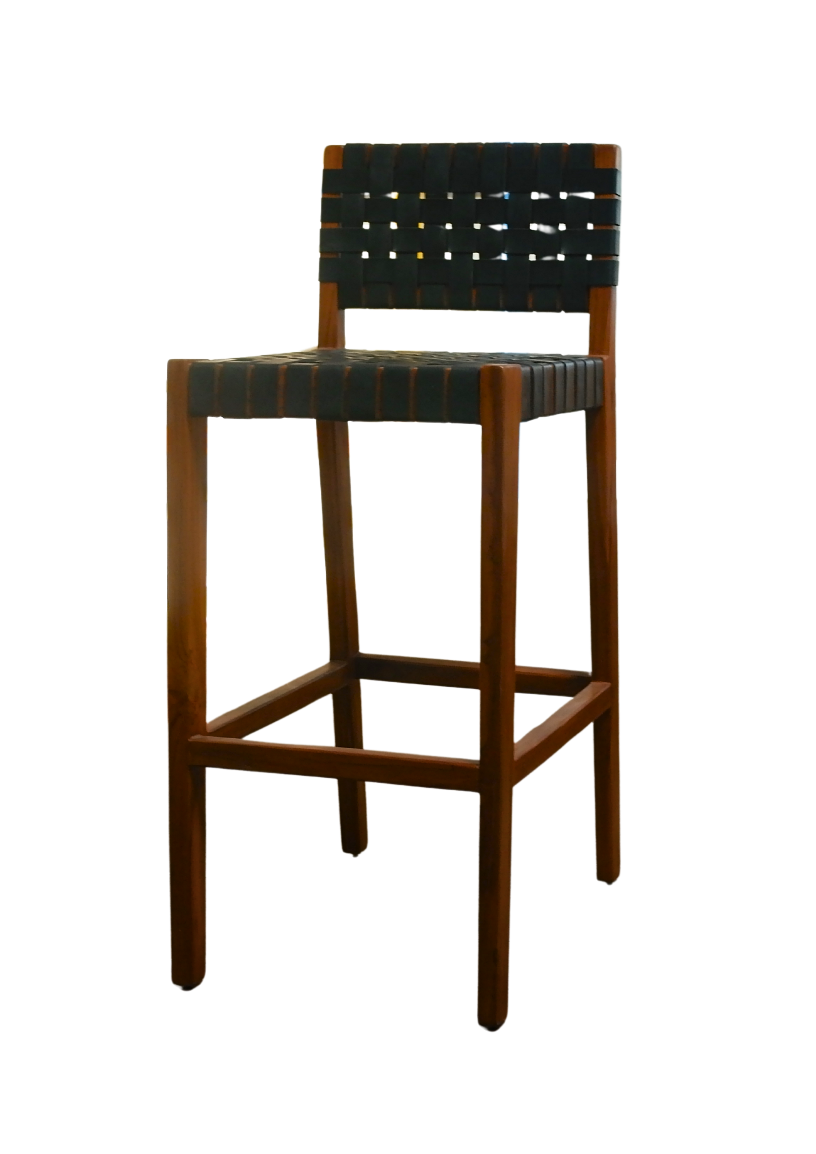 LEATHER STRIP BARSTOOL